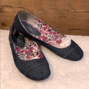 Mossimo Blue Denim Ballet Flats Sz: 9.5